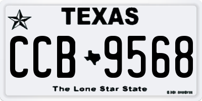TX license plate CCB9568