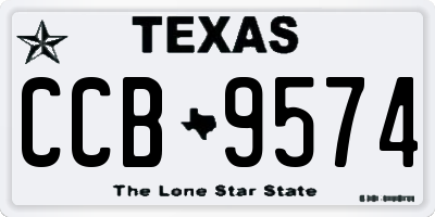 TX license plate CCB9574