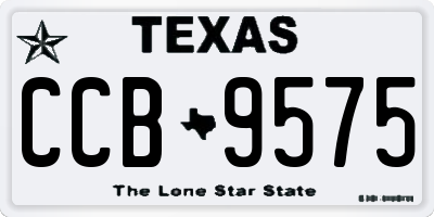 TX license plate CCB9575