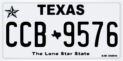 TX license plate CCB9576