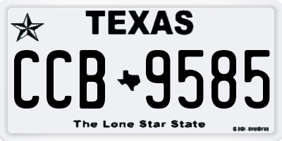 TX license plate CCB9585