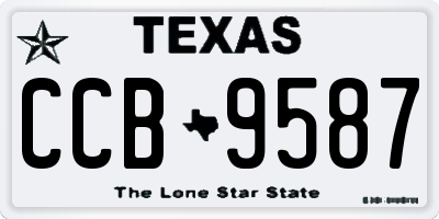 TX license plate CCB9587