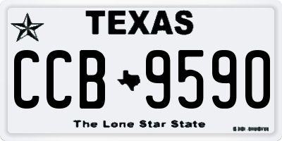 TX license plate CCB9590