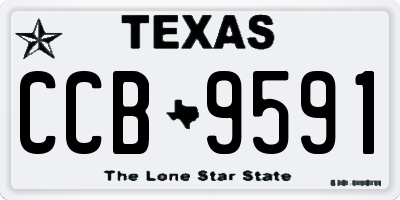 TX license plate CCB9591