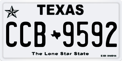 TX license plate CCB9592