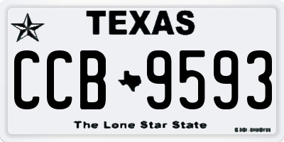 TX license plate CCB9593