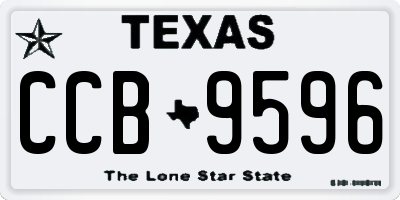 TX license plate CCB9596