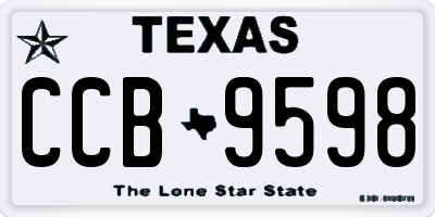 TX license plate CCB9598