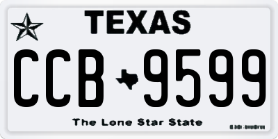 TX license plate CCB9599