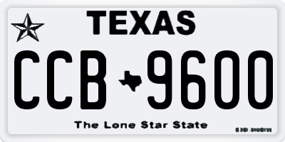 TX license plate CCB9600