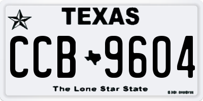 TX license plate CCB9604