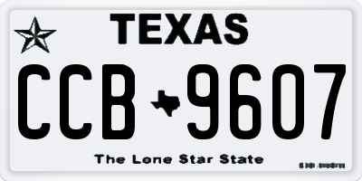 TX license plate CCB9607