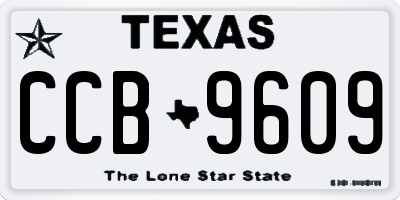 TX license plate CCB9609