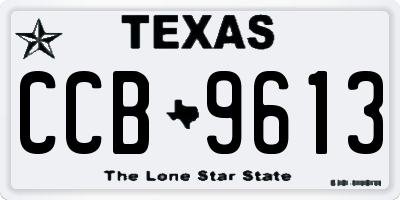TX license plate CCB9613