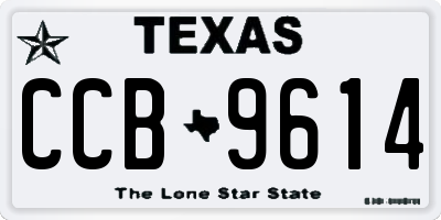 TX license plate CCB9614