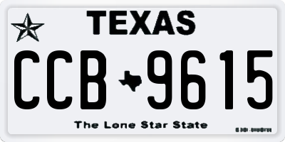 TX license plate CCB9615