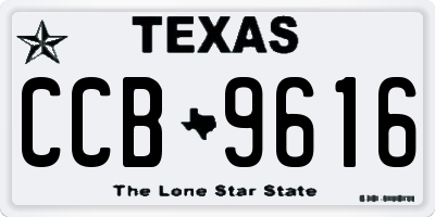 TX license plate CCB9616