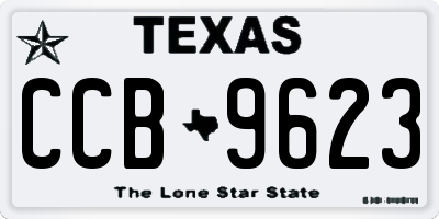 TX license plate CCB9623