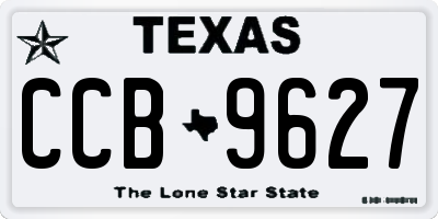 TX license plate CCB9627