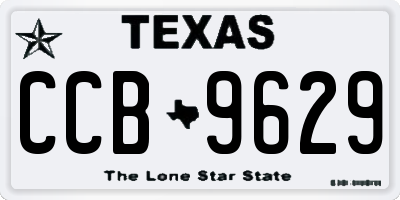 TX license plate CCB9629