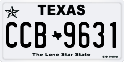 TX license plate CCB9631