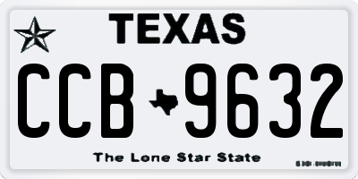 TX license plate CCB9632