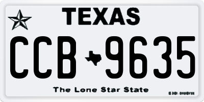 TX license plate CCB9635