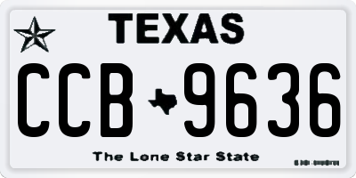 TX license plate CCB9636