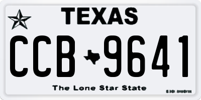 TX license plate CCB9641