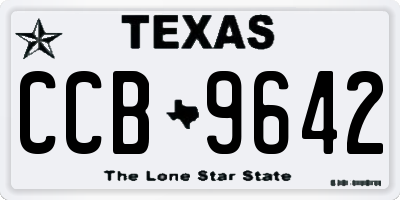 TX license plate CCB9642