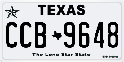 TX license plate CCB9648