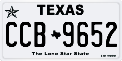 TX license plate CCB9652