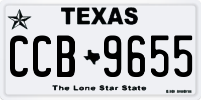 TX license plate CCB9655