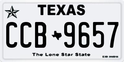 TX license plate CCB9657
