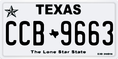 TX license plate CCB9663