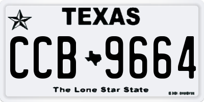 TX license plate CCB9664