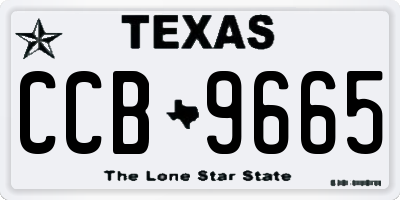 TX license plate CCB9665