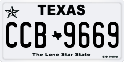TX license plate CCB9669