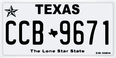 TX license plate CCB9671