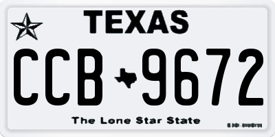 TX license plate CCB9672
