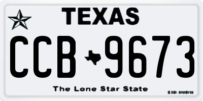 TX license plate CCB9673