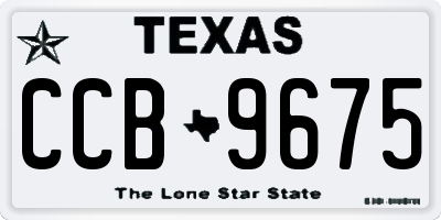TX license plate CCB9675