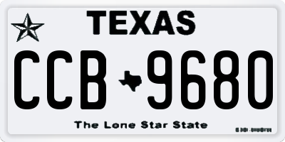 TX license plate CCB9680