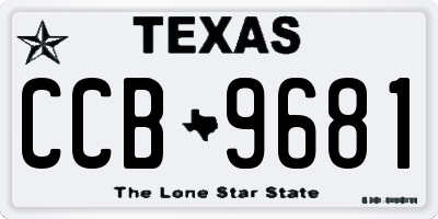 TX license plate CCB9681