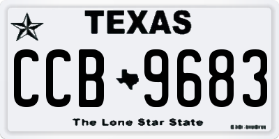 TX license plate CCB9683