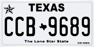 TX license plate CCB9689