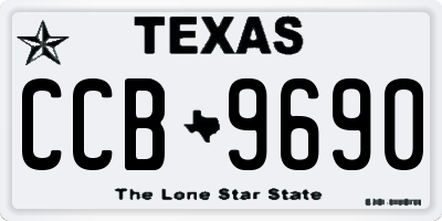 TX license plate CCB9690