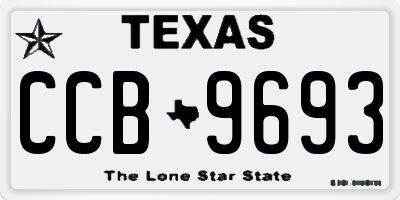 TX license plate CCB9693