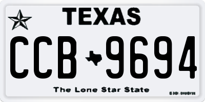 TX license plate CCB9694