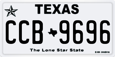 TX license plate CCB9696
